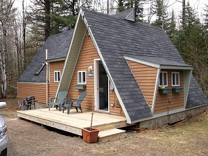 Front of house with new porch